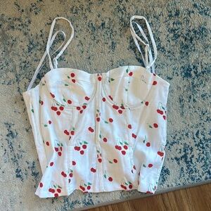 Cherry corset top